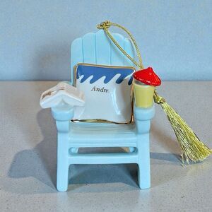 Lenox Christmas Ornament: My Very Own Beach Chair: ANDREA